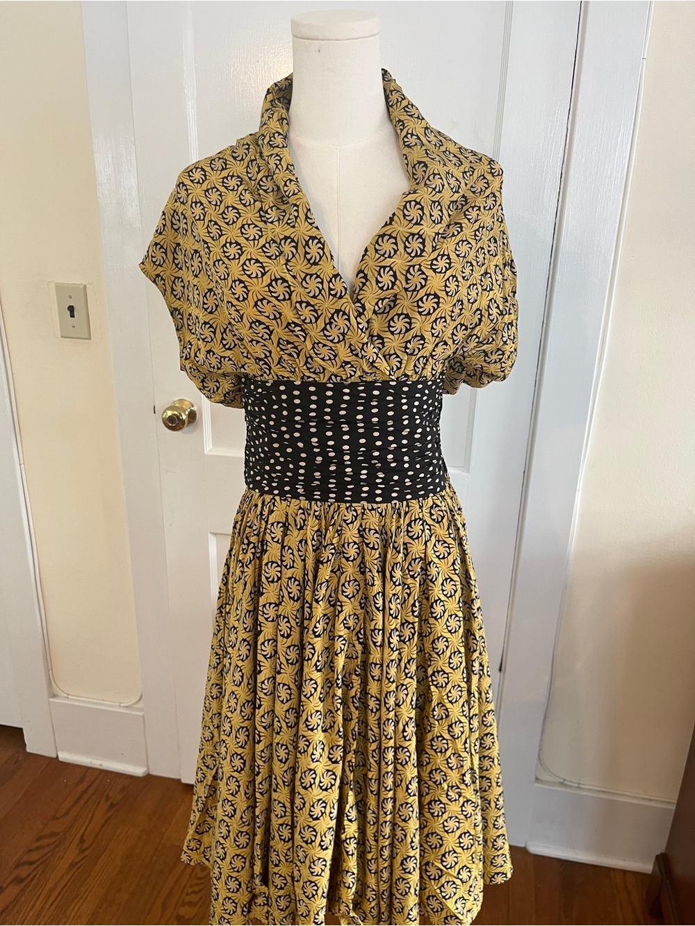 Archival Christian Lacroix Pure Silk Mixed-Print Dress — Collector piece 6082
